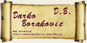 Darko Boraković vizit kartica